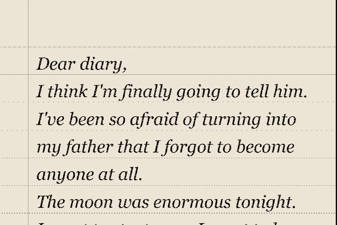 a handwritten diary page