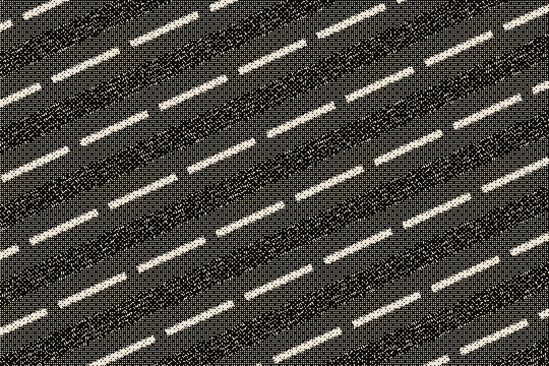 rows of server racks seen from above, in one-bit dither